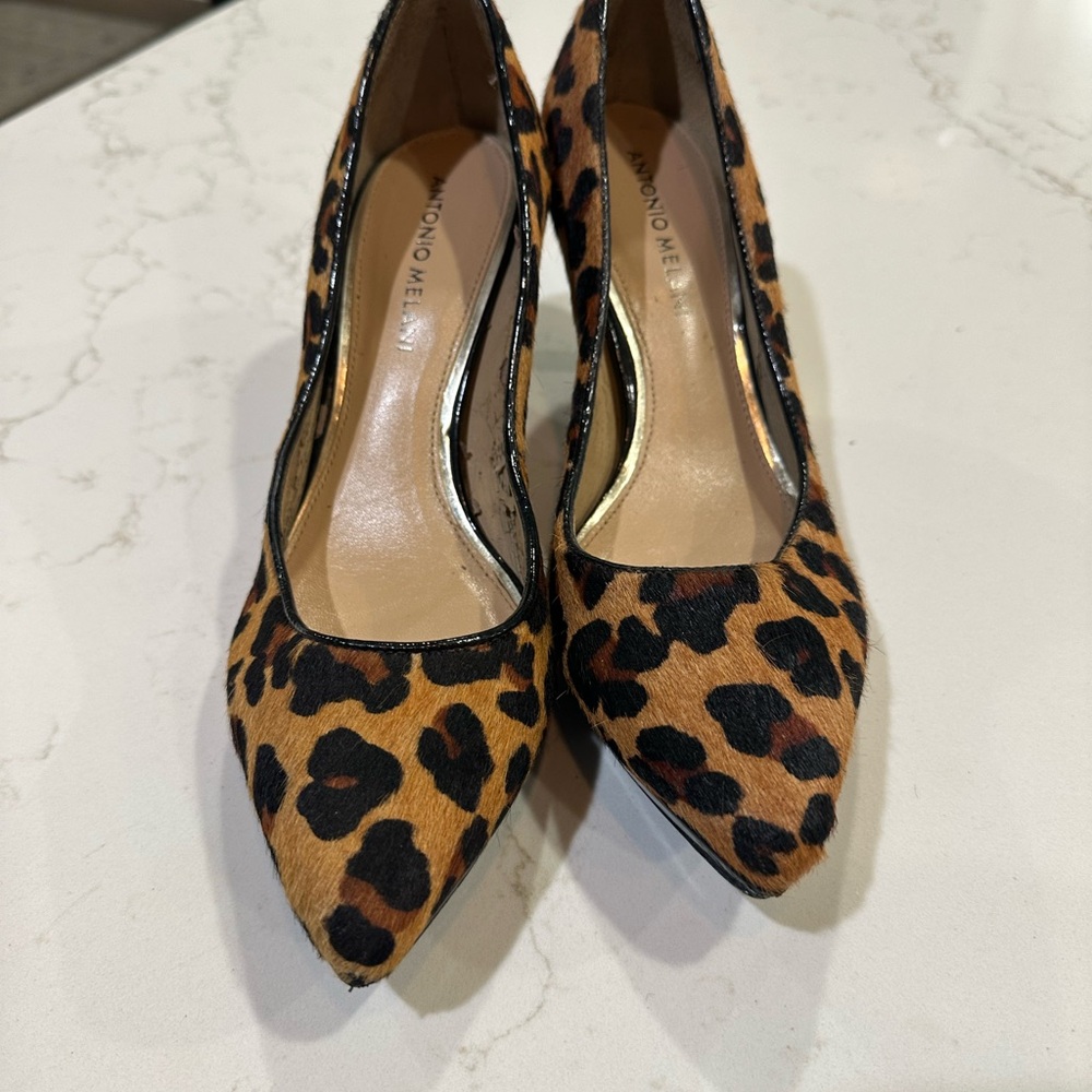 ANTONIO MELANI Leopard Print Heels